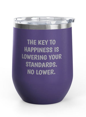 Wine Tumbler, 12 oz. - Key To Happiness