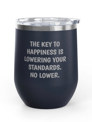 Wine Tumbler, 12 oz. - Key To Happiness