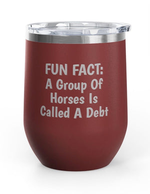 Wine Tumblers, 12 oz. - Horses/Debt