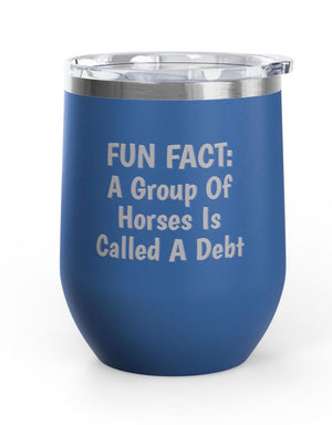 Wine Tumblers, 12 oz. - Horses/Debt
