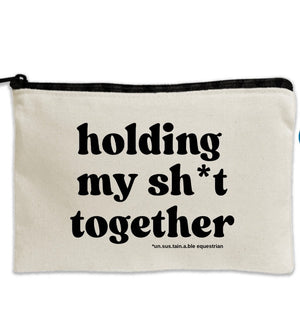 Travel Canvas Zipper Pouch - 8.5 ' x 11" - Holding My Sh*t
