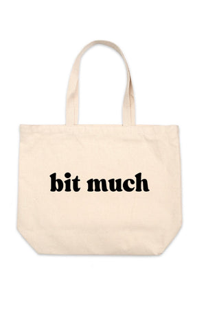 Jumbo Cotton Canvas Tote Bag - Bit Much