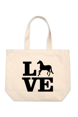 Jumbo Cotton Canvas Tote - LOVE