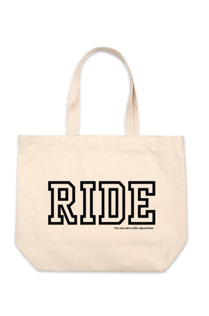 Jumbo Cotton Canvas Tote - RIDE