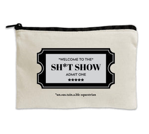 Travel Canvas Zipper Pouch - 8.5" x 11" - Sh*t Show