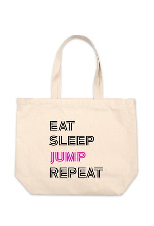 Jumbo Cotton Canvas Totes - Jump/Repeat