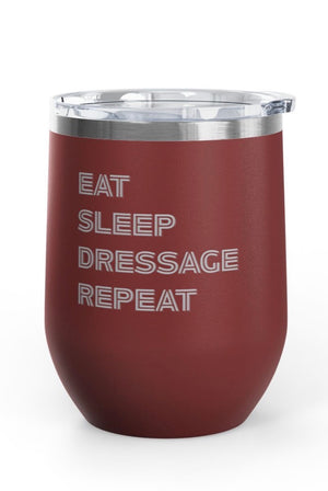 Wine Tumblers, 12 oz. - Dressage/Repeat