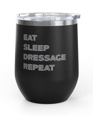 Wine Tumblers, 12 oz. - Dressage/Repeat