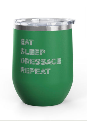 Wine Tumblers, 12 oz. - Dressage/Repeat