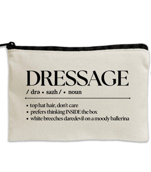 Travel Canvas Zipper Pouch - 11 x 8.5 - Dressage