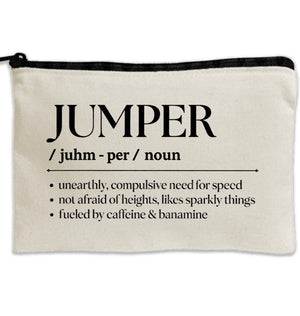 Travel Canvas Zipper Pouch - 11 x 8.5 - Jumper