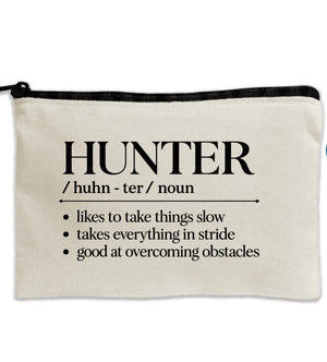 Travel Canvas Zipper Pouch - 11 x 8.5 - Hunter