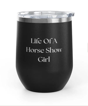 Wine Tumblers, 12 oz. - Horse Show Girl