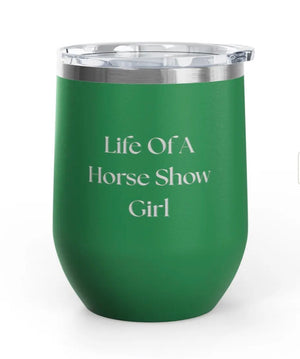 Wine Tumblers, 12 oz. - Horse Show Girl