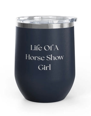 Wine Tumblers, 12 oz. - Horse Show Girl