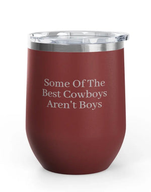 Wine Tumblers -  12 oz. - Best Cowboys - Engraved