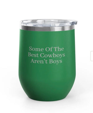 Wine Tumblers -  12 oz. - Best Cowboys - Engraved
