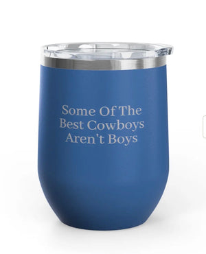 Wine Tumblers -  12 oz. - Best Cowboys - Engraved