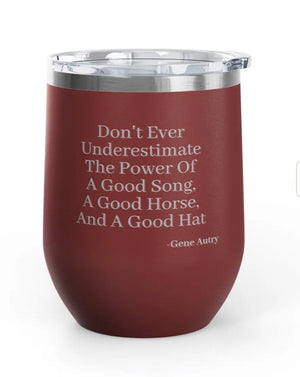 Wine Tumblers - 12 oz. - Underestimate - Engraved