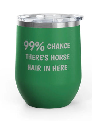 Wine Tumblers, 12 oz. - Engraved - Chance Of Horse Hair