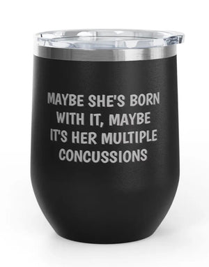 Wine Tumbler - 12 oz. - Concussions - Engraved