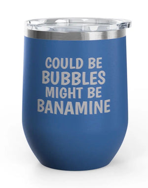 Wine Tumblers, 12 oz. - Engraved - Bubbles/Banamine