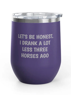 Wine Tumblers, 12 oz. - Engraved - Drank A Lot Less