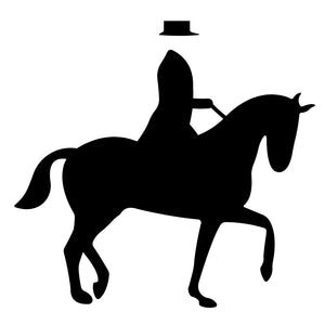 Die Cut Vinyl Stickers -  3x3 - Dressage Silhouette