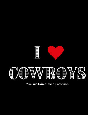 Die Cut Vinyl Stickers - 3x3 - I Love Cowboys