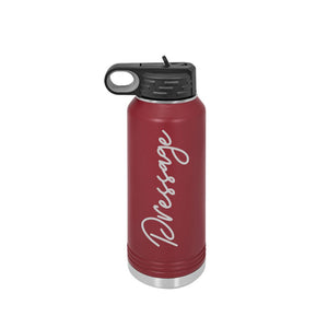 Water Bottle, 32 oz. - Engraved - Dressage (Cursive Font)