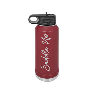 Water Bottle, 32 oz. - Engraved - Saddle Up (Cursive Font)