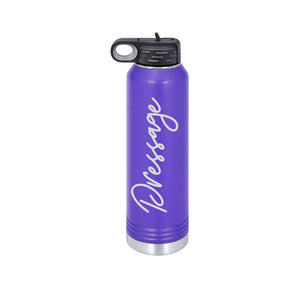 Water Bottle, 32 oz. - Engraved - Dressage (Cursive Font)
