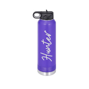 Water Bottle, 32 oz. - Engraved - Hunter (Cursive Font)