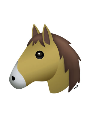 Die Cut Vinyl Stickers, 3x3 - Emoji Pony
