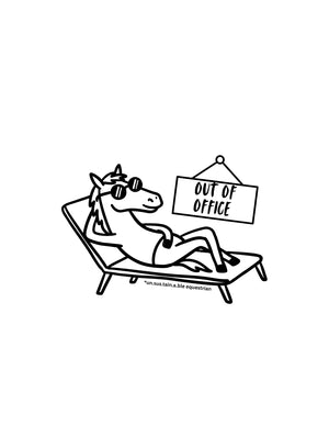 Die Cut Vinyl Stickers, 3x3 - Out of Office