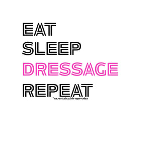 Die Cut Vinyl Stickers - 3x3 - Eat/Sleep/Dressage